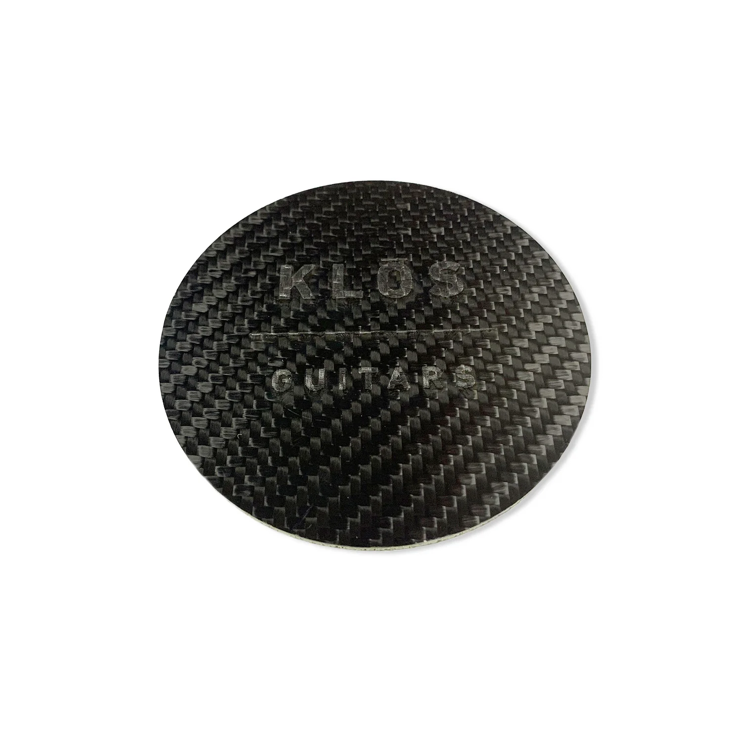 Engraved Carbon Fiber Sound Hole Coaster